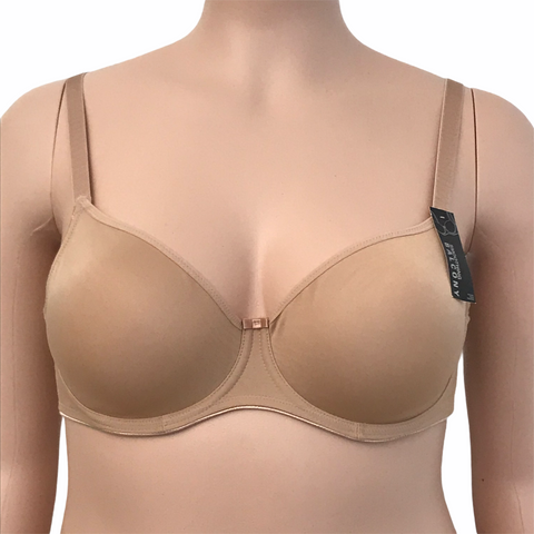 Front view of Fantasie Seamless Balcony Bra in nude on mannequin – smooth, seam-free t-shirt bra with underwire support.