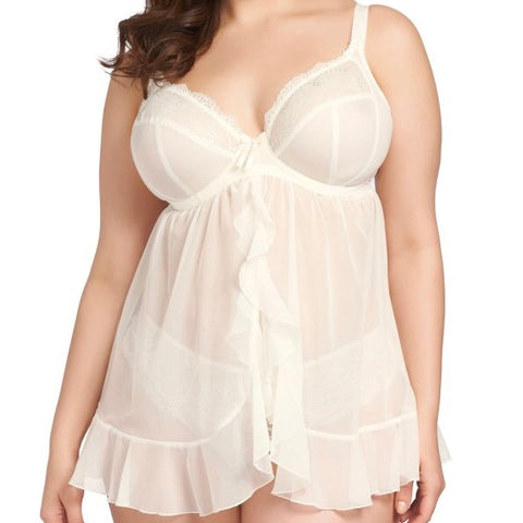 Elomi Maria babydoll chemise front view.